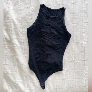 American Apparel High Neck Thong Bodysuit